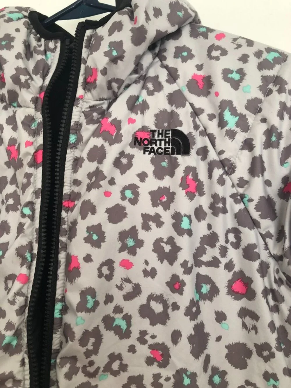 The North Face Reversible Girls Puffer Jacket Black Youth Junior Size XL